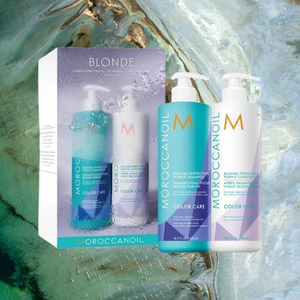 Moroccanoil Blonde Shampoo & Conditioner Half Liter 16.9 oz